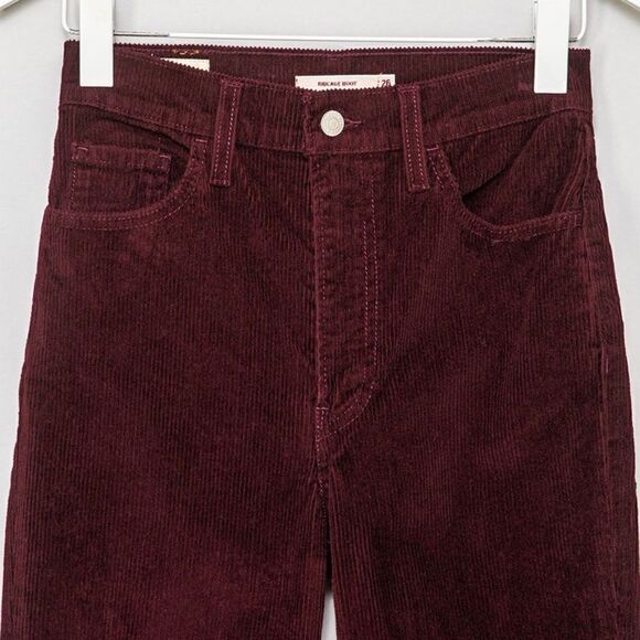 Levi's Ribcage Boot Cut Pants Jeans in Malbec Cord Corduroy - Picture 4 of 16